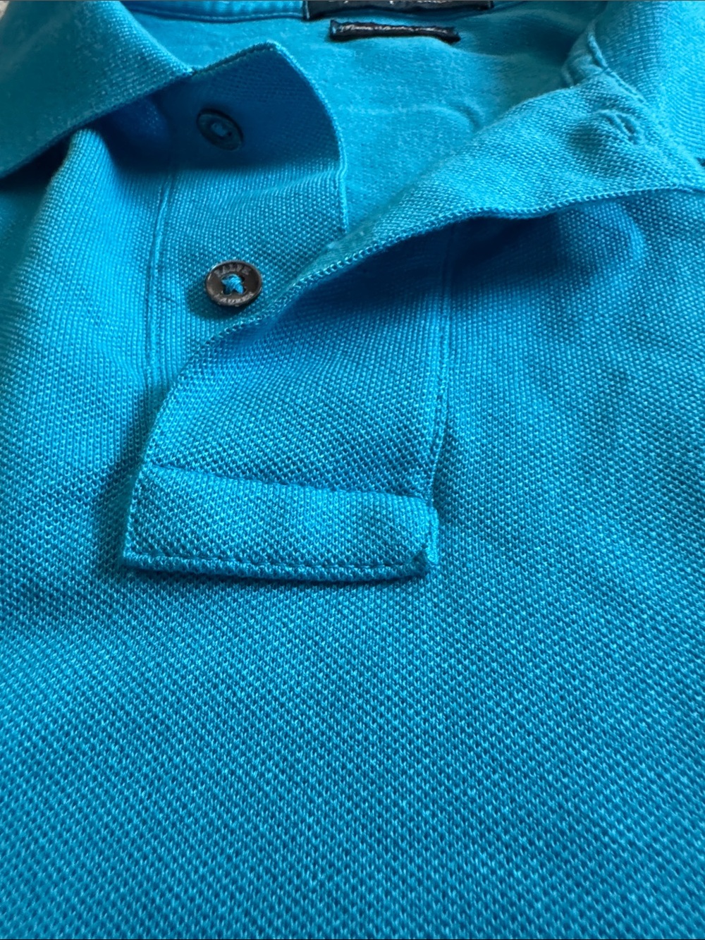 Polo by Ralph Lauren Bright Turquoise Short-Sleeve Polo with Yellow Pony - Picture 6 of 7